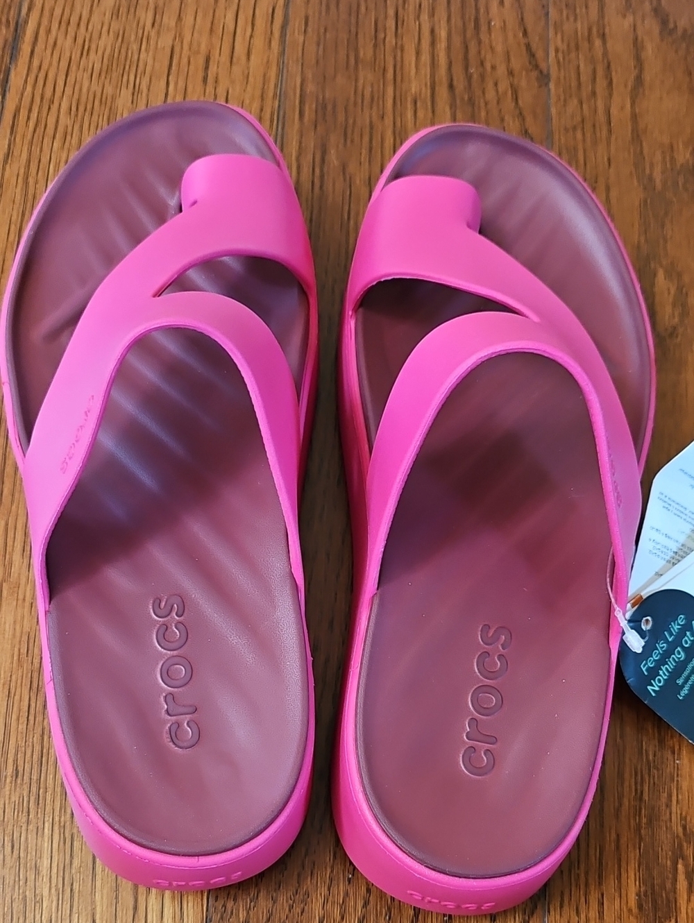 CROCS Women's Hot Pink Slide Sandals
